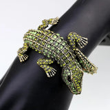 New Fashion Antique Golden Plated Full 4 Colors Rhinestones Animal Style Vintage Crocodile Bangle Bracelets Jewellery - The Jewellery Supermarket