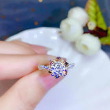 Fashion Flower Style Lovely Moissanite Diamond Rings for Women Jewellery Engagement 925 Silver Gold Plated Ring - The Jewellery Supermarket