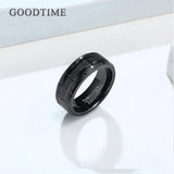 New Arrival Trendy Tire Shape Black Groove Tungsten Carbide Ring -  Wedding Anniversary Jewellery For Men - The Jewellery Supermarket