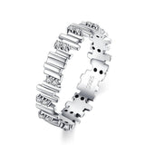 New Design Irregular Geometric Line Art Finger Rings for Women - Genuine 925 Sterling Silver Fine Jewellery - The Jewellery Supermarket
