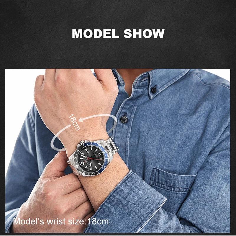 Luxury Brand Calendar Quartz Watches for Men - Business Luminous Military Design Waterproof Popular Wristwatches - The Jewellery Supermarket