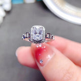 Sparkling 1 carat VVS Colour New Moissanite Diamond Silver Shiny Lab Diamond Jewelry Engagement Ring for Wedding