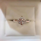 Popular 1 ct Moissanite Diamond Solitaire Silver Engagement Wedding Gemstone Jewellery Rings for Women
