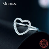 New Design Fashion Silver Heart Shape Classic Love Ring - AAAA Simulated Diamonds Ring - Fine Jewellery - The Jewellery Supermarket