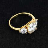 Fabulous 3 Carat Three Stone Moissanite Diamonds Ring Silver Engagement Wedding Rings for Women Fine Jewellery  - The Jewellery Supermarket