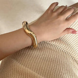 New Abstract Irregular Metal Cuff Bracelets For Women - Personality Catwalk Wrist Jewellery - The Jewellery Supermarket