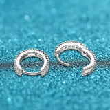 Outstanding D Color VVS1 0.14ct Moissanite Diamonds Hoop Earrings Silver Wedding Gifts Fine Jewellery - The Jewellery Supermarket