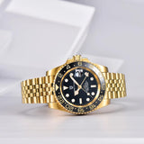 New PD-1662 V5 Luxury Ceramic Bezel Automatic 100M Waterproof GMT Mechanical Watches for Men - The Jewellery Supermarket