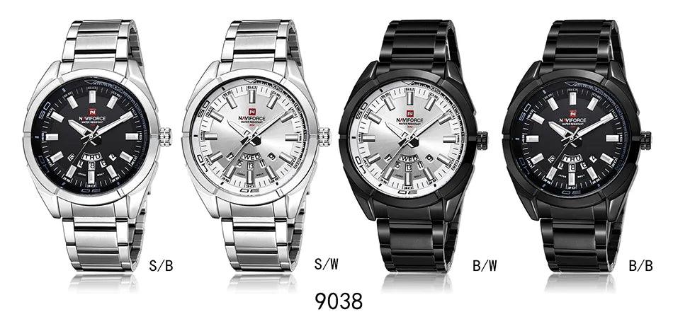 New Arrival Top Brand Full Steel Waterproof Casual Quartz Date Sport Military Watches for Men - The Jewellery Supermarket