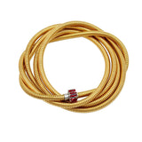 Charming Multi-Layer Elastic Spiral PVD 18K Gold Plated Hyperbolic Stainless Steel Bracelets - Fashion Jewellery