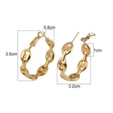 New Stainless Steel Earring Geometric Round Snake Sun Gold Color Circle Hoop Pendant Earrings For Women and Girls - The Jewellery Supermarket