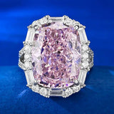 Fabulous New Ice Flower Cut G Colour High Quality AAAAA High Carbon Pink Diamonds Ring - Fine Jewellery - The Jewellery Supermarket