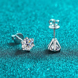 Gorgeous 0.3/0.5/1/2/3ct D Colour VVS1 Moissanite Earrings for Women Fine Jewellery - Sterling Silver Earrings - The Jewellery Supermarket
