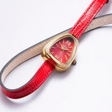 Exquisite Retro Women Snake Head Leather Strap Fashion Premium Quartz Watch with Crystals - Quality Watches for Women