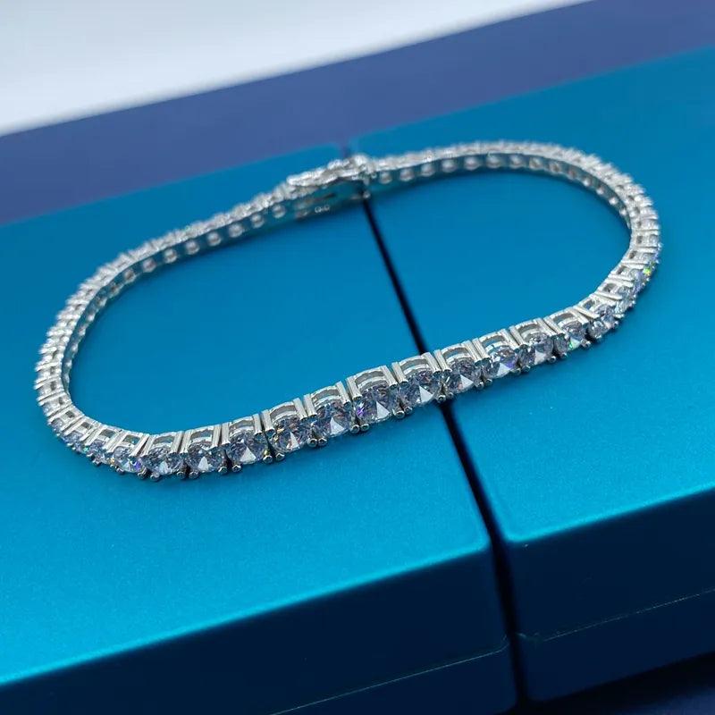 Luxury 18K Gold Plated Gradient Moissanite Diamonds Tennis Bracelet for Women - Sparkling Diamonds Fine Jewellery - The Jewellery Supermarket