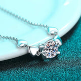 100% Real 1ct Moissanite Diamonds Bracelet for Women Party Wedding Fine Jewelry Silver Diamond Link Bracelets