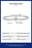 Gorgeous Real Moissanite Diamonds Tennis Bracelet for Women - Silver Princess Cut Diamond Bracelets Fine Jewellery - The Jewellery Supermarket