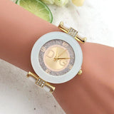 Luxury Brand Ladies Watches - White Silicone Diamond Letter Waterproof Digital Quartz Wrist Watches For Women - The Jewellery Supermarket