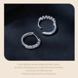 Sparkling Round Hoop 3.5mm VVVS1 D Colour Moissanite Diamonds Earrings Silver Wedding Fine Jewellery Gift - The Jewellery Supermarket