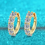 Stunning 18KGP 3cttw D Colour Moissanite Diamonds Hoop Earrings for Women - Sparkling Silver Fine Jewellery - The Jewellery Supermarket