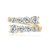 Wonderful Twist Shank 3.26CTW Moissanite Diamonds 10 Stones Eternity Rings - Anniversary Engagement Jewellery - The Jewellery Supermarket
