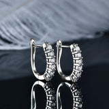 Excellent 18KGP D Colour VVS1 Moissanite Diamonds Clip Hoop Earrings for Women, Silver Fine Fashion Charm Jewellery - The Jewellery Supermarket