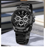 Top Brand Fashion Stainless Steel Waterproof Luminous Date Chronograph VIP New Popular Business Watches for Men - The Jewellery Supermarket