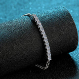 Amazing 1.3CT Real Moissanite Diamonds Bracelet - Silver Diamond Bracelets for Women Wedding Party Fine Jewellery - The Jewellery Supermarket