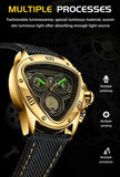 Luxury Square Quartz Famous Brand Waterproof Luminous Chronograph Men's Hipster Watches - The Jewellery Supermarket