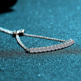 Amazing 1.3CT Real Moissanite Diamonds Bracelet - Silver Diamond Bracelets for Women Wedding Party Fine Jewellery