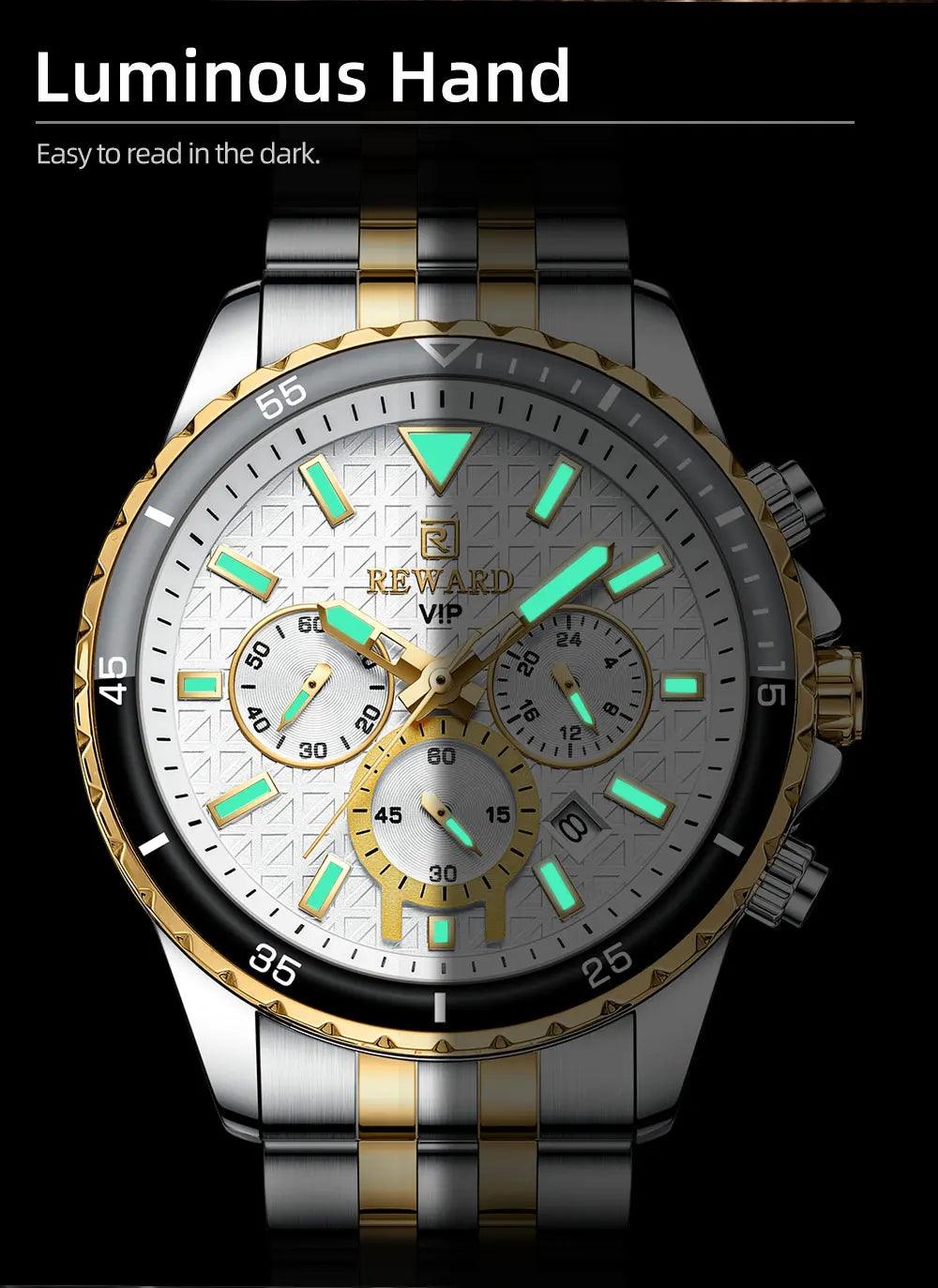 Great Seller - Fashion Casual Sports Luminous Waterproof Stainless Steel Band Business Style Watches for Men - The Jewellery Supermarket