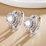Remarkable Pt950 Plated 2 cttw Real D Colour 6.5mm Moissanite Diamonds Hoop Earrings Silver Fine Jewellery