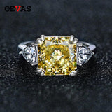 Lovely Sparkling 10*10mm Square Pink White Yellow AAAAA High Carbon Diamond Big Rings for Women - Fine Jewellery - The Jewellery Supermarket