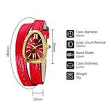 Exquisite Retro Women Snake Head Leather Strap Fashion Premium Quartz Watch with Crystals - Quality Watches for Women