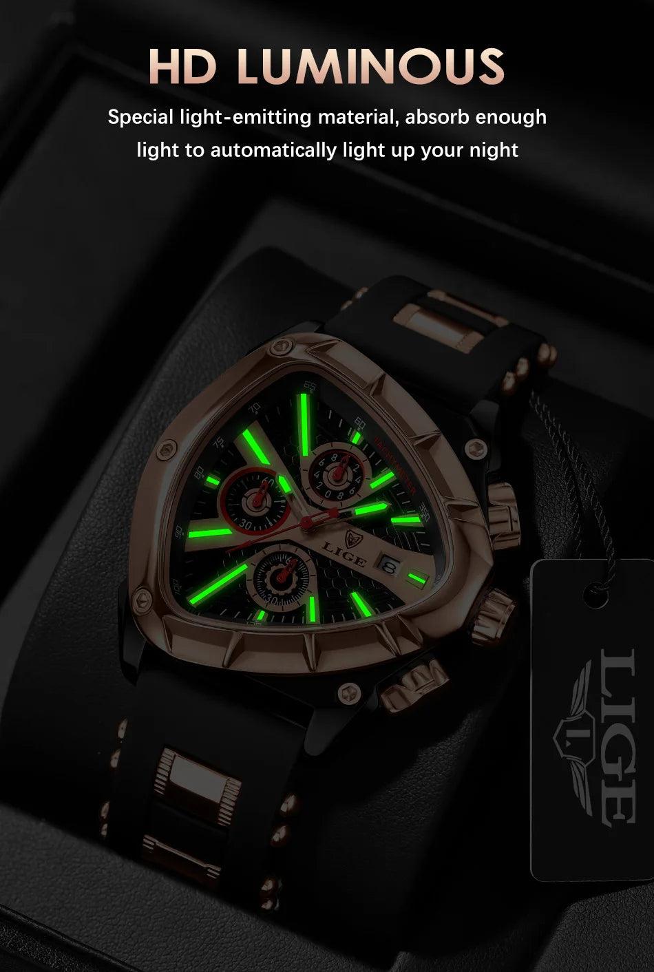 Top Brand Luxury Fashion Hipster Watches - Casual Military Quartz Chronograph Waterproof Watches For Men - The Jewellery Supermarket