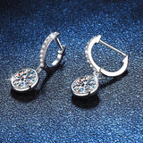 Sparkling Pt950 Platinum Plated D Colour 1/2 Carat Moissanite Diamonds Bubble Earrings Silver Fine Jewellery - The Jewellery Supermarket