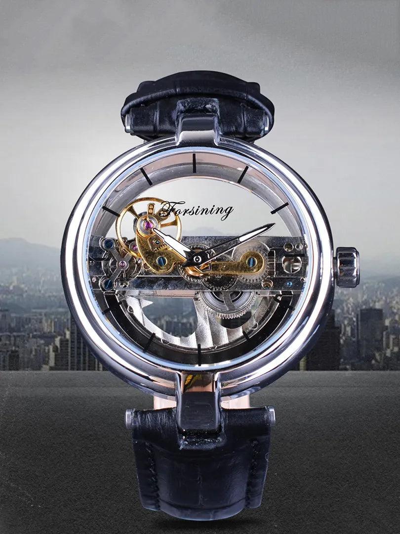 New Full Automatic Tourbillon Mechanical, Luxury Skeleton Transparent Hollow Glass Dial Winding  Watches for Men - The Jewellery Supermarket