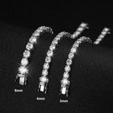 New 18K WGP D Colour VVS1 Moissanite Diamonds Tennis Bracelet Silver Bracelets For Women Men With GRA - The Jewellery Supermarket