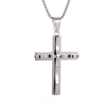 Dark Knight Stainless Steel Double Layer Cross Pendant Necklace for Men Hip Hop Personality Religious Jewelry - The Jewellery Supermarket