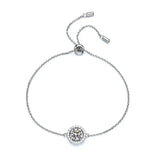 Charming Round/ Star Moon 1 Carat Brilliant Moissanite Diamonds Bracelets for Women - Hand Chain Fine Jewellery - The Jewellery Supermarket
