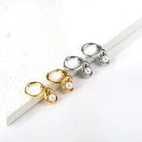 New Imitation Pearls Drop Hoop Earrings for Women Girls -  Stainless Steel Irregular Oval Shape Fashion Gifts - The Jewellery Supermarket
