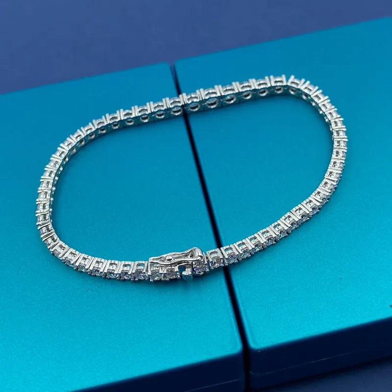 Luxury 18K Gold Plated Gradient Moissanite Diamonds Tennis Bracelet for Women - Sparkling Diamonds Fine Jewellery - The Jewellery Supermarket