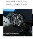 Original Famous Brand Skyhawk Fashion Sports Luxury Stainless Steel Mechanical Business Casual Waterproof  Watches