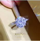 Superb 5-Carat Round Cut Large Lab Created Diamond Ring - High Quality AAAAA High Carbon Diamonds Fine Jewellery