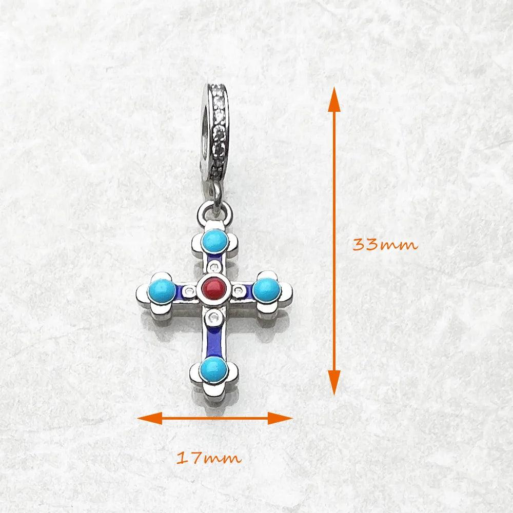 New Ethnic Charm Victorian Period Symbolic 925 Sterling Silver Chrstian Cross Pendant Gift For Women Men - The Jewellery Supermarket