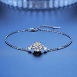 Elegant 1ct D Color Round Cut 14K WGP High Quality Moissanite Diamonds Plum Blossom Bracelet - Fine Jewellery