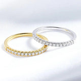 Moissanite Diamonds Ring Matching Wedding Diamond Ring for Women - Silver Female Crown Single Tail Fine Ring