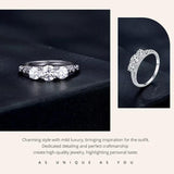 Fabulous 1.1CTTW D Color VVS1 Round Moissanite Diamonds Platinum Plated Ring Silver Lab Diamond Engagement Ring - The Jewellery Supermarket