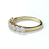 Dazzling 14KGP Moissanite Diamonds Eternity Rings - Silver Wedding Engagement Rings for Women, Fine Jewellery - The Jewellery Supermarket