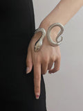 Hot Popular Gothic Unisex Snake-shaped Open Bracelets For Woman - Punk Hip-Hop Texture Bangles Party Jewellery - The Jewellery Supermarket